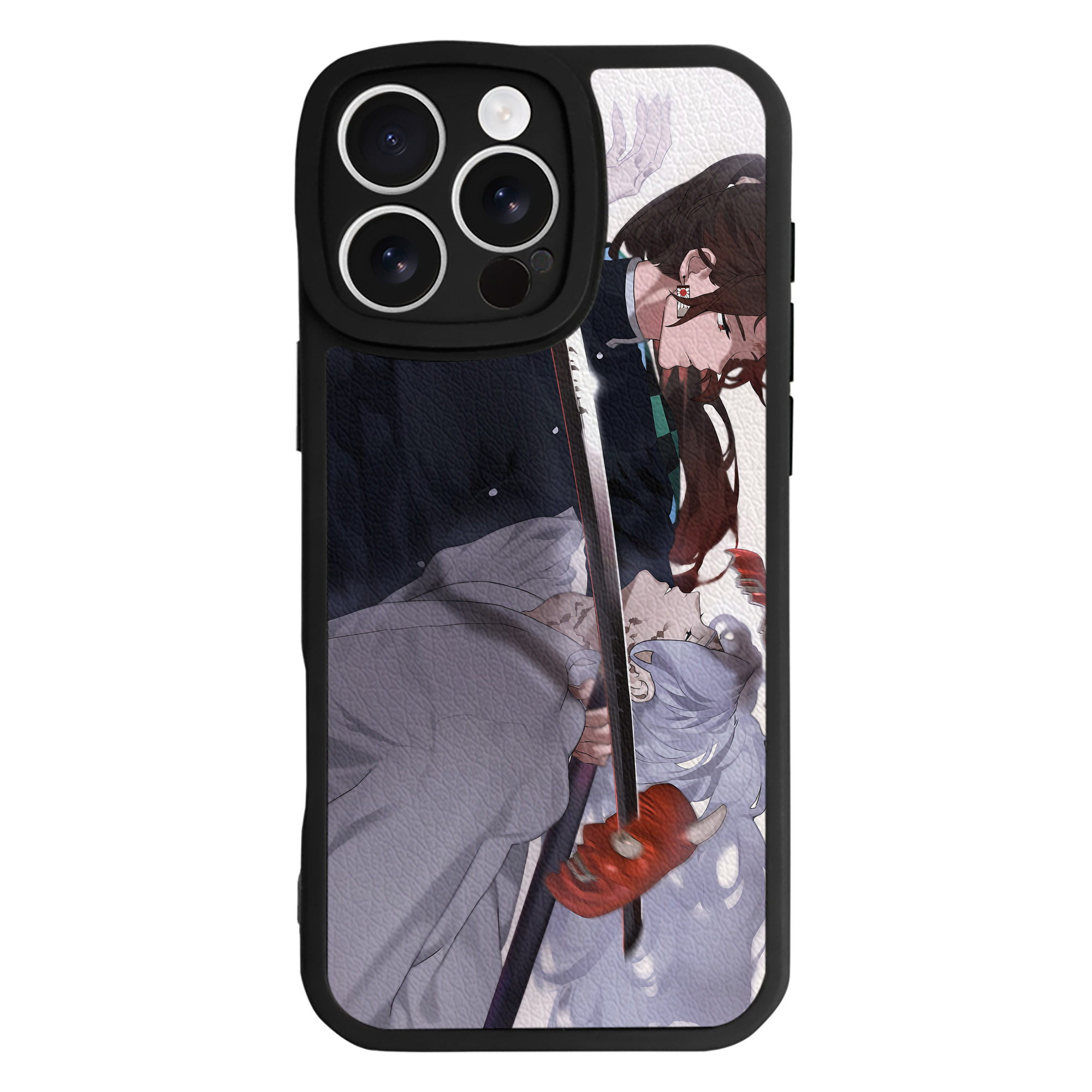 （画像用） 鬼滅の刃（きめつのやいば）竈門 炭治郎／かまど たんじろう Kamado Tanjirou 【iPhone 16シリーズ対応】シリコンスマホケース（レザー調） 材質：シリコン
